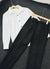 Mens Formal White Shirt Black Pant Combo