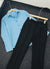 Mens Formal Sky Shirt Black Pant Combo