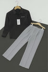 John Luven Black Embroidery Luxury Shirt Pant Combo